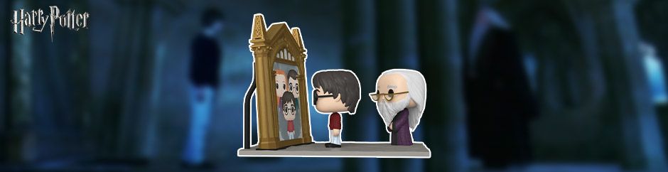 Funko Pop Moment Harry Potter et Albus Dumbledore avec le Miroir du Riséd