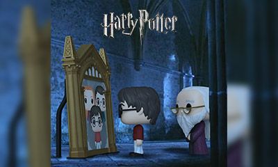 Funko Pop Moment Harry Potter et Albus Dumbledore avec le Miroir du Riséd