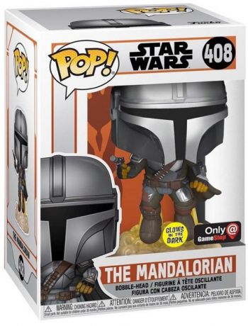 Figurine Funko Pop Star Wars : Le Mandalorien #408 Mandalorien - Glow In The Dark