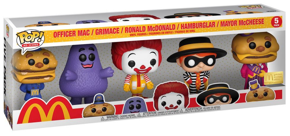 Figurine Pop McDonald's pas cher : McDonalds - Pack 5