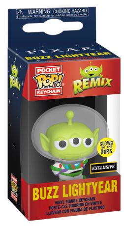 Figurine Funko Pop Alien Remix [Disney] Alien (Buzz l'éclair) - Porte-clés Glow In The Dark