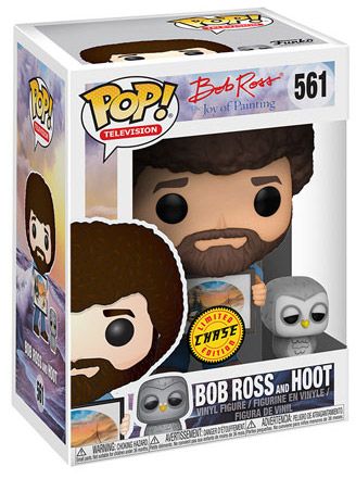 Figurine Funko Pop Bob Ross #561 Bob Ross et Hoot [CHASE]