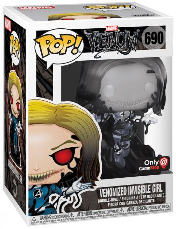 Figurine Funko Pop Venom [Marvel] #690 Femme Invisible vénomisé - Translucide 