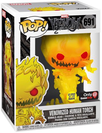 Figurine Funko Pop Venom [Marvel] #691 Torche Humaine Vénomisé - Glow In The Dark