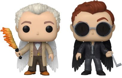 Figurine Funko Pop Good Omens Aziraphale et Rampa avec ailes - Pack