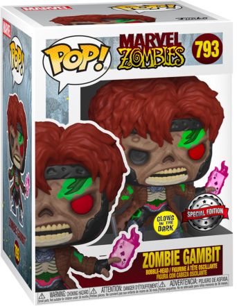 Figurine Funko Pop Marvel Zombies #793 Gambit en Zombie - Glow In The Dark