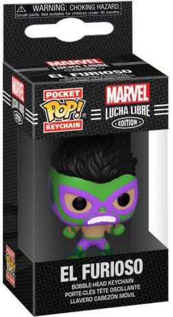 Figurine Funko Pop Marvel Lucha Libre El furioso - Porte clés