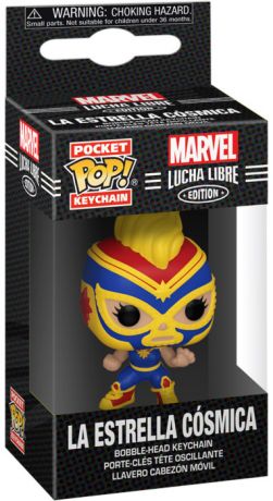 Figurine Funko Pop Marvel Lucha Libre La Estrella Cosmica - Porte-clés