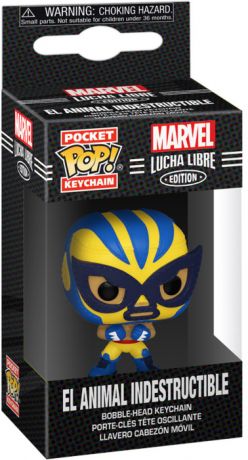 Figurine Funko Pop Marvel Lucha Libre El animal indestructible - Porte-clés