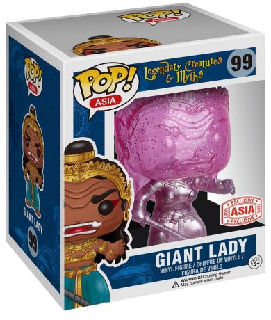 Figurine Funko Pop Créatures légendaires et mythes #99 Giant Lady - Rose Translucide