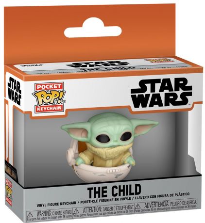 Figurine Funko Pop Star Wars : Le Mandalorien L'enfant dans Hover Pram Pocket Keychain