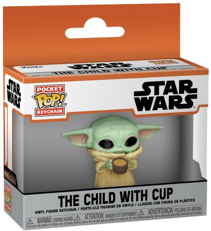 Figurine Funko Pop Star Wars : Le Mandalorien L'enfant avec tasse - Porte Clés