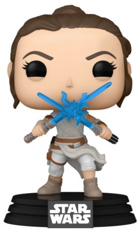 Figurine Funko Pop Star Wars 9 : L'Ascension de Skywalker #434 Rey 2 Sabres laser