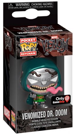 Figurine Funko Pop Venom [Marvel] Dr Doom vénomisé Métallique - Porte clés