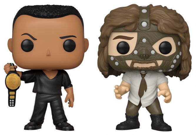 Figurine Funko Pop WWE The Rock vs. Mankind - Pack 2