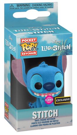 Figurine Funko Pop Lilo et Stitch [Disney] Stitch - Porte clés Flocked