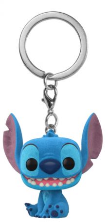 Figurine Pop Lilo et Stitch [Disney] pas cher : Stitch - Porte clés Flocked