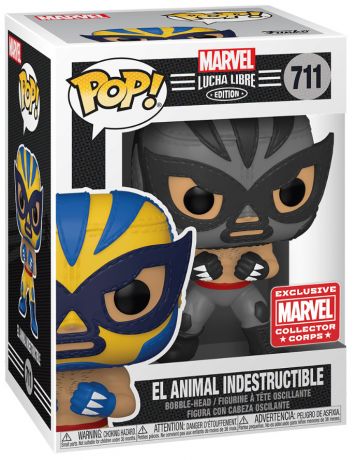 Figurine Funko Pop Marvel Lucha Libre #711 El Animal Indestructible gris