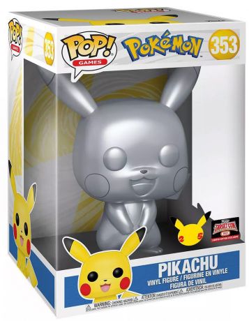 Figurine Funko Pop Pokémon #353 Pikachu Argent - 25 cm