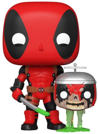 Figurine Funko Pop Marvel Zombies #667 Deadpool avec la tête de Deadpool Zombie