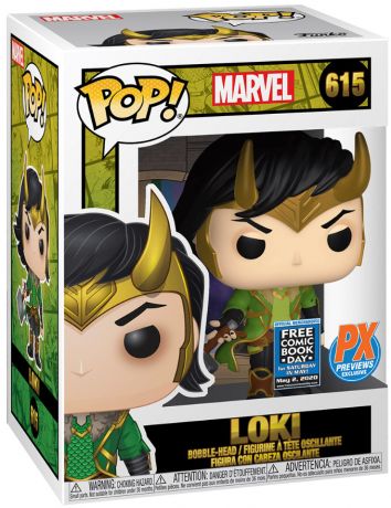 Figurine Funko Pop Marvel Comics #615 Loki tenant Mjolnir