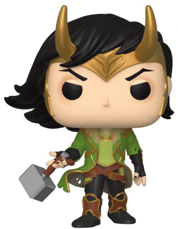 Figurine Funko Pop Marvel Comics #615 Loki tenant Mjolnir