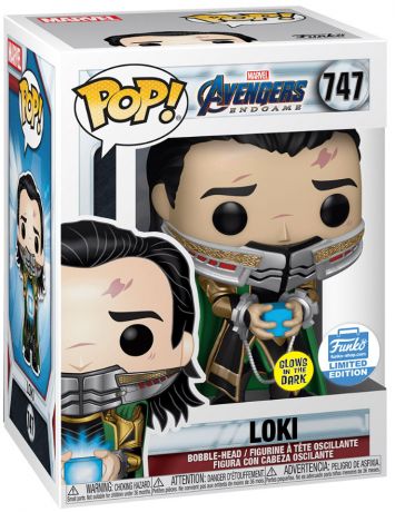 Figurine Funko Pop Avengers : Endgame [Marvel] #747 Loki tenant le Tesseract - Glow In The Dark