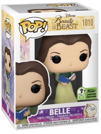 Figurine Funko Pop La Belle et la Bête [Disney] #1010 Belle en robe verte avec un livre