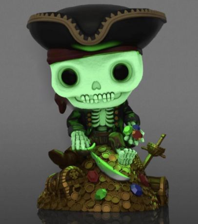 Figurine Funko Pop Pirates des Caraïbes [Disney] #783  Squelette de trésor - Glow In The Dark