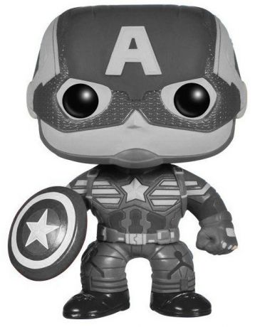 Figurine Funko Pop Captain America : Le Soldat de l'hiver #41 Captain America soldat d'hiver noir et blanc