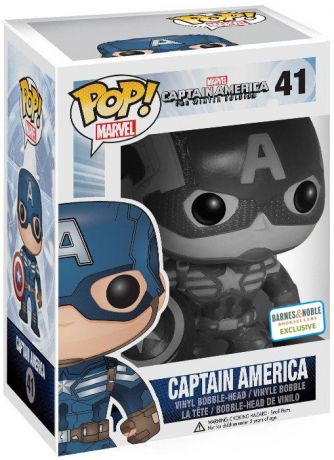 Figurine Funko Pop Captain America : Le Soldat de l'hiver #41 Captain America soldat d'hiver noir et blanc