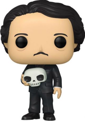 Figurine Funko Pop Personnalités Publiques #21 Edgar Allan Poe avec crâne - Glow In The Dark