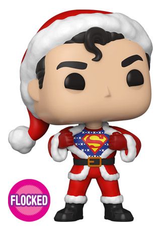 Figurine Funko Pop DC Super-Héros #353 Superman avec Chandail Noël - Flocked