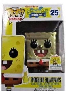 Figurine Funko Pop Bob l'Eponge #25 Bob l’Éponge Carrée - Métallique