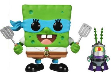 Figurine Funko Pop Bob l'Eponge #01 Bob l'éponge carré Leonardo Plancton Shredder