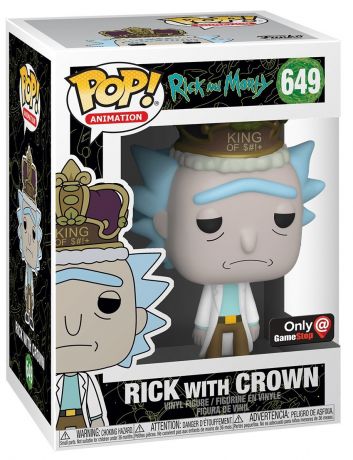 Figurine Funko Pop Rick et Morty #649 Rick avec couronne 
