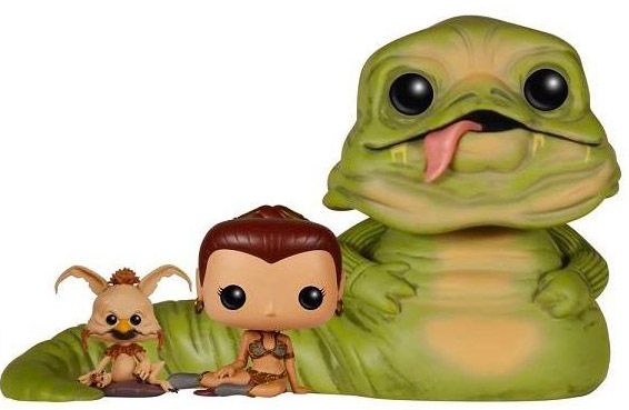 Figurine Funko Pop Star Wars 1 : La Menace fantôme Jabba The Hutt, Slave Leia, & Salacious B. Crumb