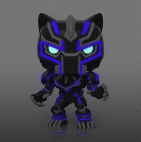 Figurine Funko Pop Marvel : Avengers Mech Strike #830 Black Panther Glow In The Dark