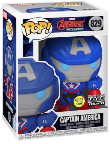 Figurine Funko Pop Marvel : Avengers Mech Strike #829 Captain America - Glow In The Dark