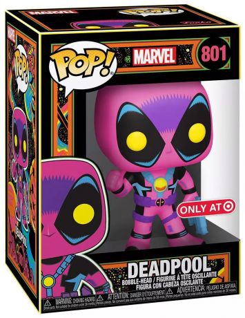 Figurine Funko Pop Marvel Comics #801 Deadpool - Black Light