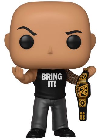 Figurine Funko Pop WWE #91 The Rock avec ceinture de champion 