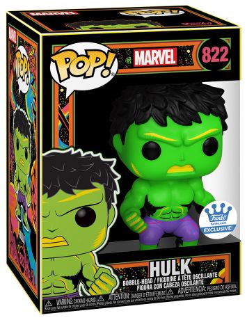 Figurine Funko Pop Marvel Comics #822 Hulk - Black Light