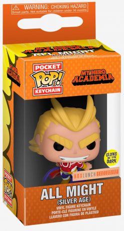 Figurine Funko Pop My Hero Academia Silver Age All Might - Glow in the Dark - Porte clés