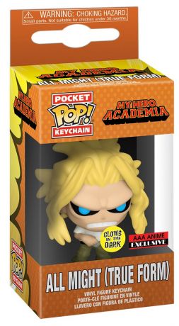 Figurine Funko Pop My Hero Academia All Might Affaibli Glow In The Darj k - Porte clés