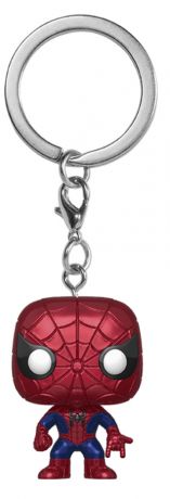Figurine Funko Pop Marvel Comics Spider-Man Métallique - Porte clés