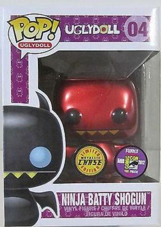 Figurine Funko Pop UglyDolls #04 Ninja Batty Shogun - Rouge Métallique [Chase]