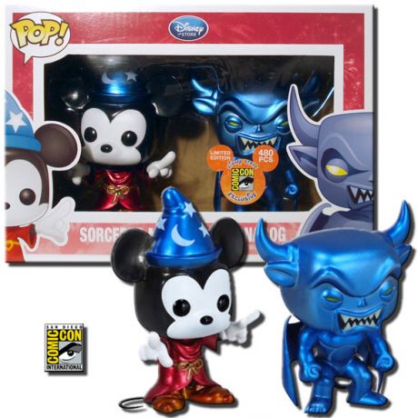 Figurine Funko Pop Disney Sorcier Mickey And Chernabog Métallique