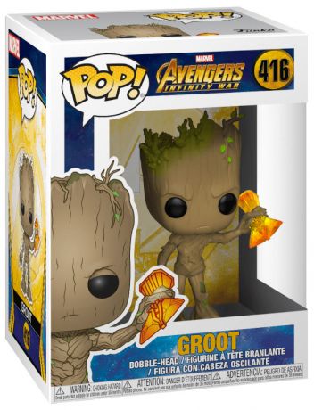 Figurine Funko Pop Avengers : Infinity War [Marvel] #416 Groot - Avec Stormbreaker