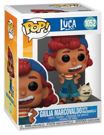 Figurine Funko Pop Luca #1052 Giulia Marcovaldo avec Machiavelli