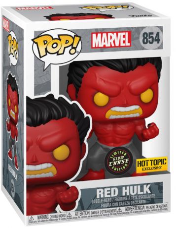 Figurine Funko Pop Marvel Comics #854 Red Hulk Glow in the Dark [Chase]